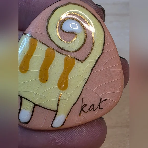 Unique And Whimsical Laurel Burch 90s Style Cat Or Kitty Kat Pierced Earrings - Picture 4 of 14